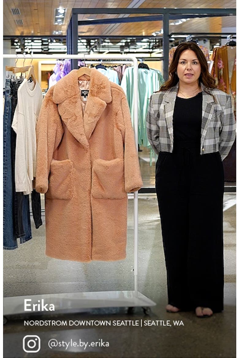 Avaline Faux Fur Longline Coat video