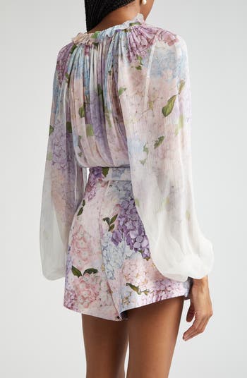 Floral Print Billow Top