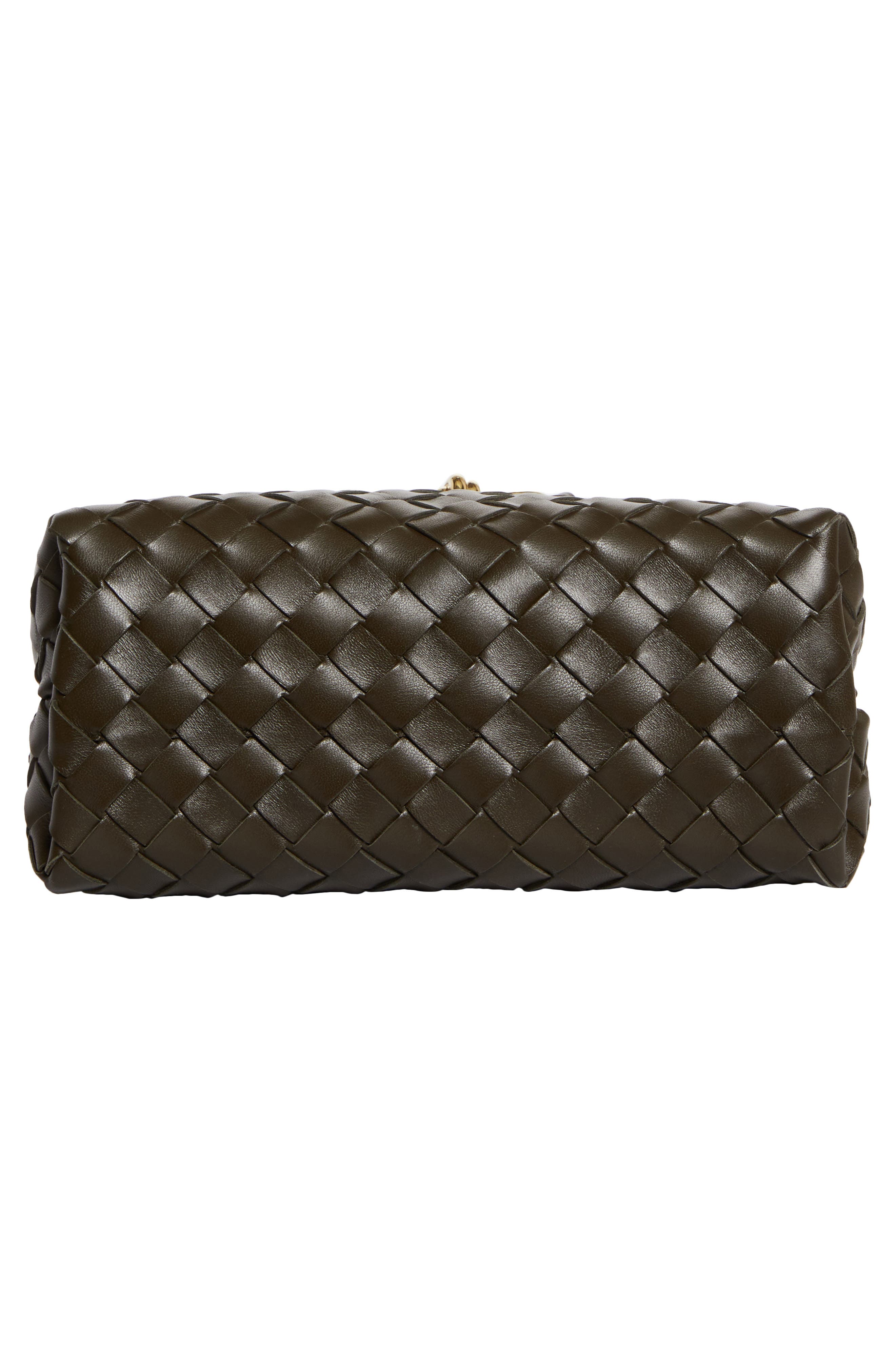 Bottega Veneta Small Andiamo Intrecciato Shoulder Bag, Alternate, color, Kaki-Brass
