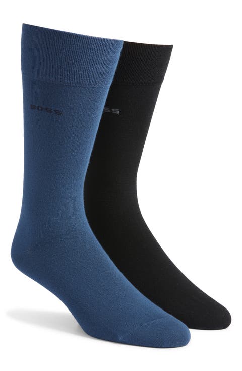 Assorted 2-Pack Solid Dress Socks