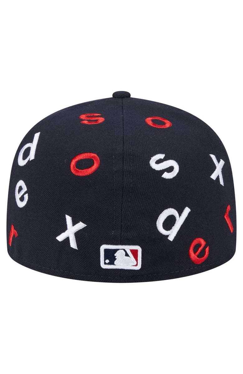 New Era Men's New Era Navy Boston Red Sox Team Confetti 59FIFTY Fitted Hat, Alternate, color, 