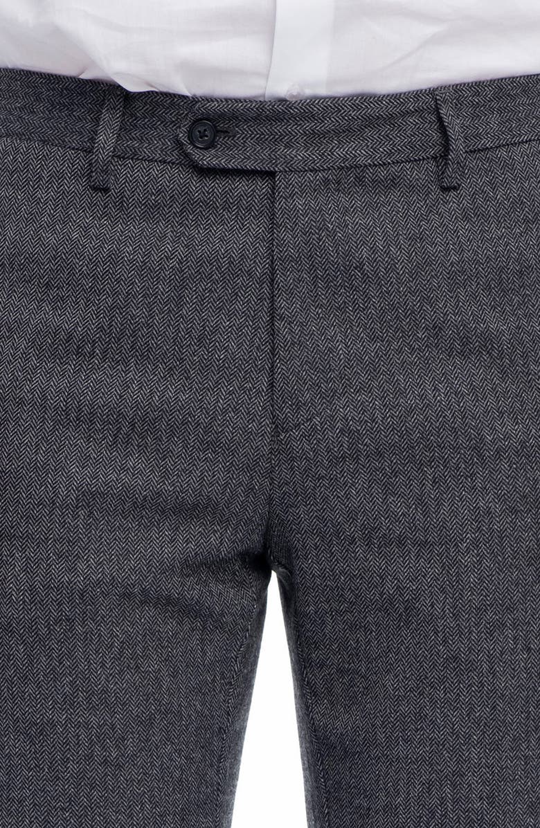 VELLAPAIS Cita Herringbone Straight Leg Pants, Alternate, color, Grey