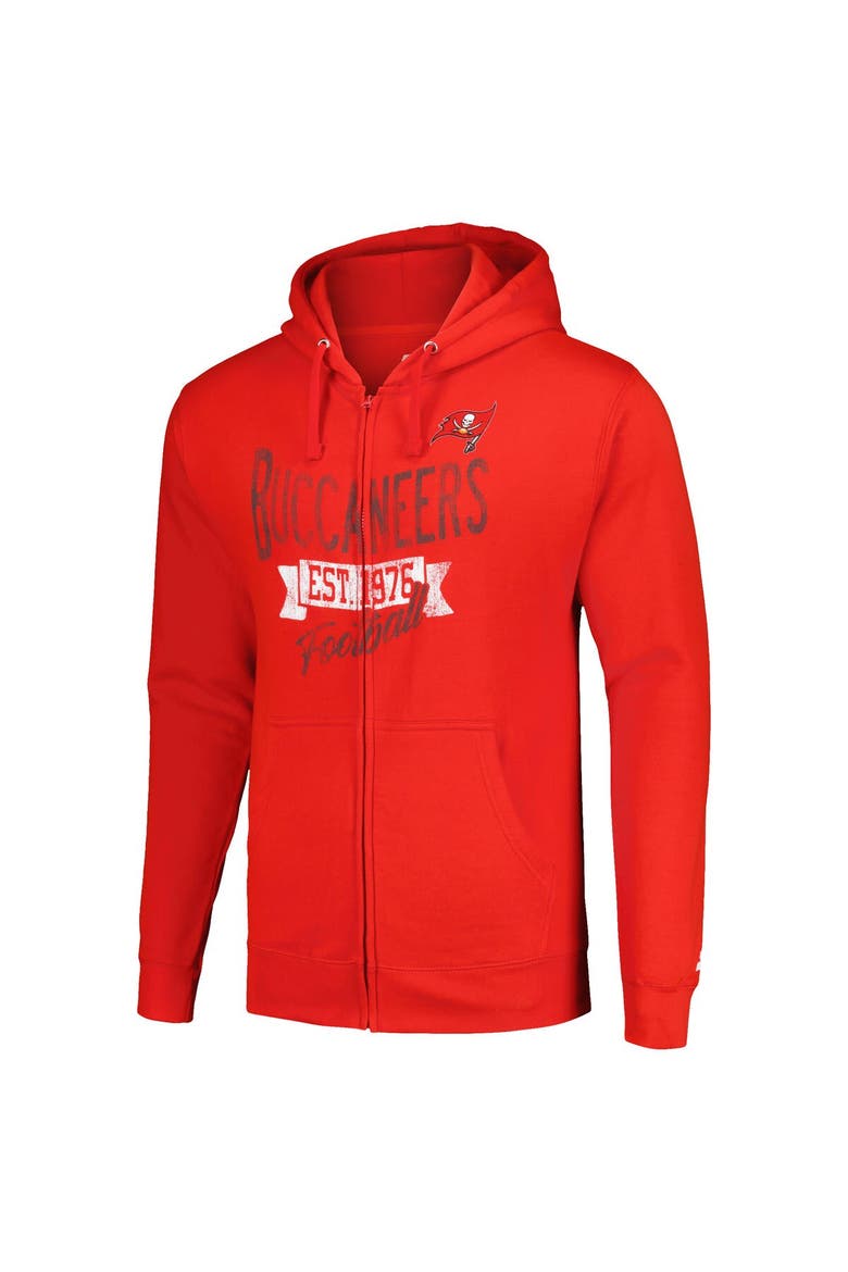 Men's Starter Red Tampa Bay Buccaneers Domestic Post Season Full-Zip Hoodie, Alternate, color, Red