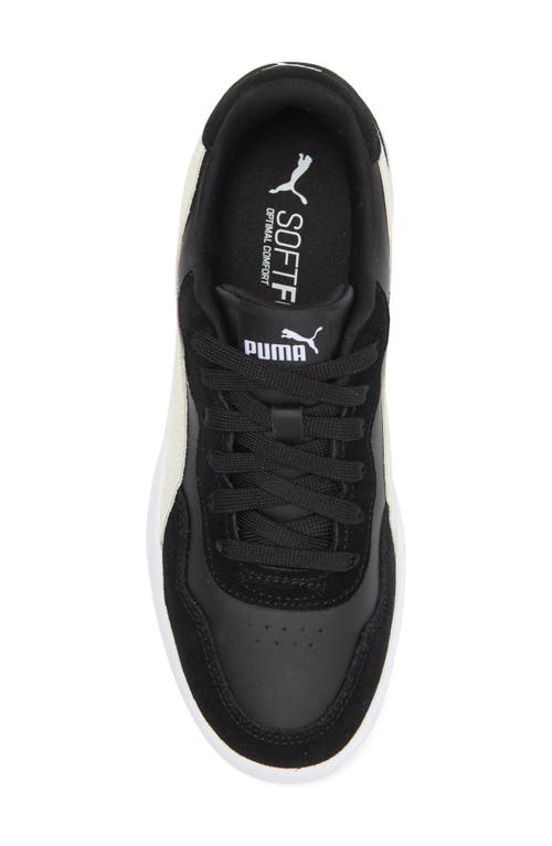 Puma Court Lally Skye Platform Sneaker In Black- White