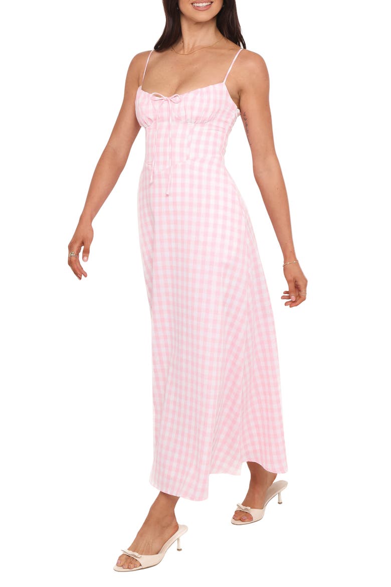 Tilbury Gingham Maxi Dress, Alternate, color, PINK GINGHAM