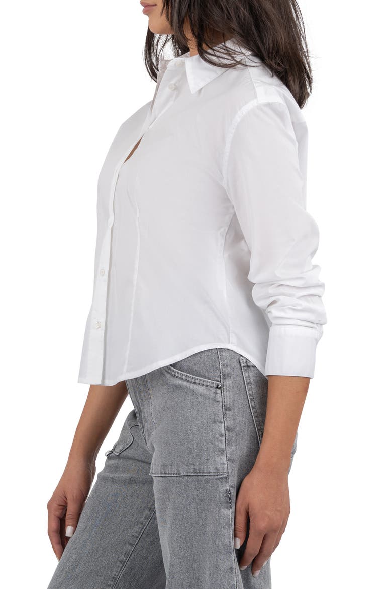Milla Crop Shirt, Alternate, color, OPTIC WHITE