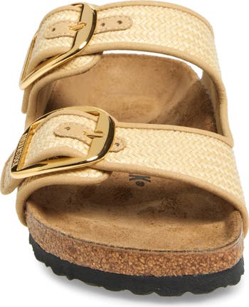 Birkenstock Arizona Raffia Big Buckle Slide Sandal (Women) Nordstrom