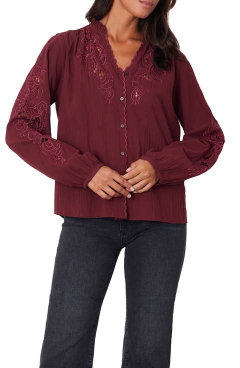 Chloe Plaid Ruffle Cotton Shirt