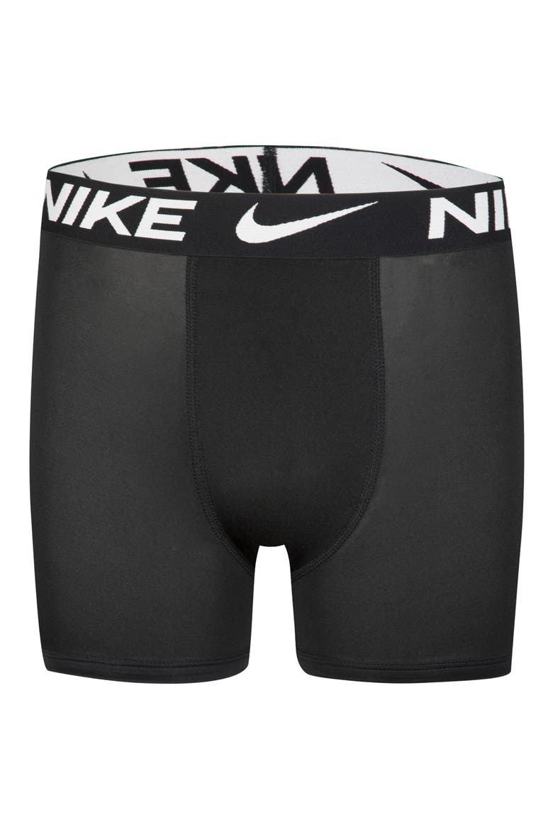 Kids' Essential Dri-FIT Micro Assorted 3-Pack Boxer Briefs, Alternate, color, BLACK / DARK GRAY