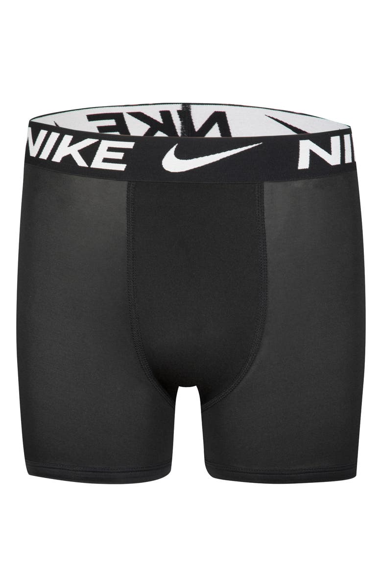 Nike Kids' Essential Dri-FIT Micro Assorted 3-Pack Boxer Briefs, Alternate, color, Black / Dark Gray