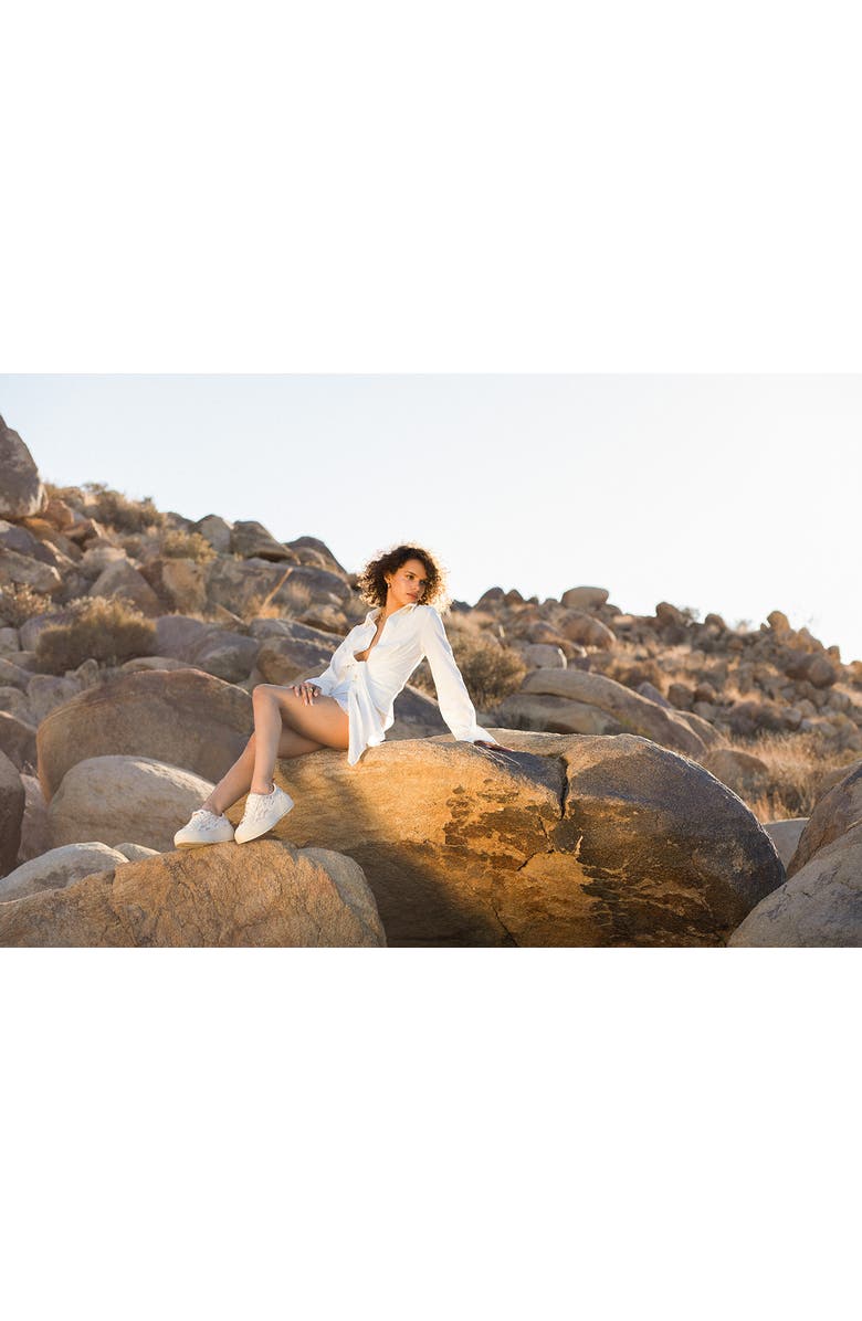 42 Gold Glee Lace Platform Sneaker, Alternate, color,