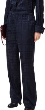 Burberry Check Silk Trousers