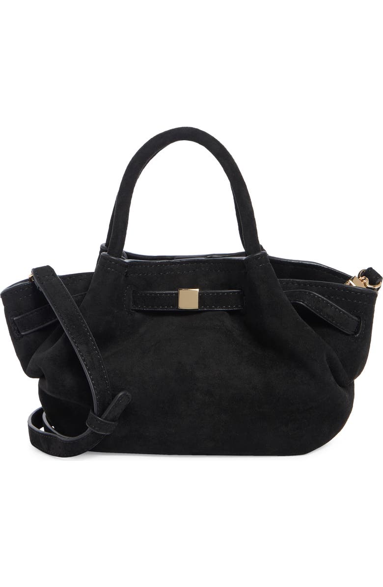 URBAN EXPRESSIONS HANDBAGS Faux Suede Crossbody Bag, Main, color, Black