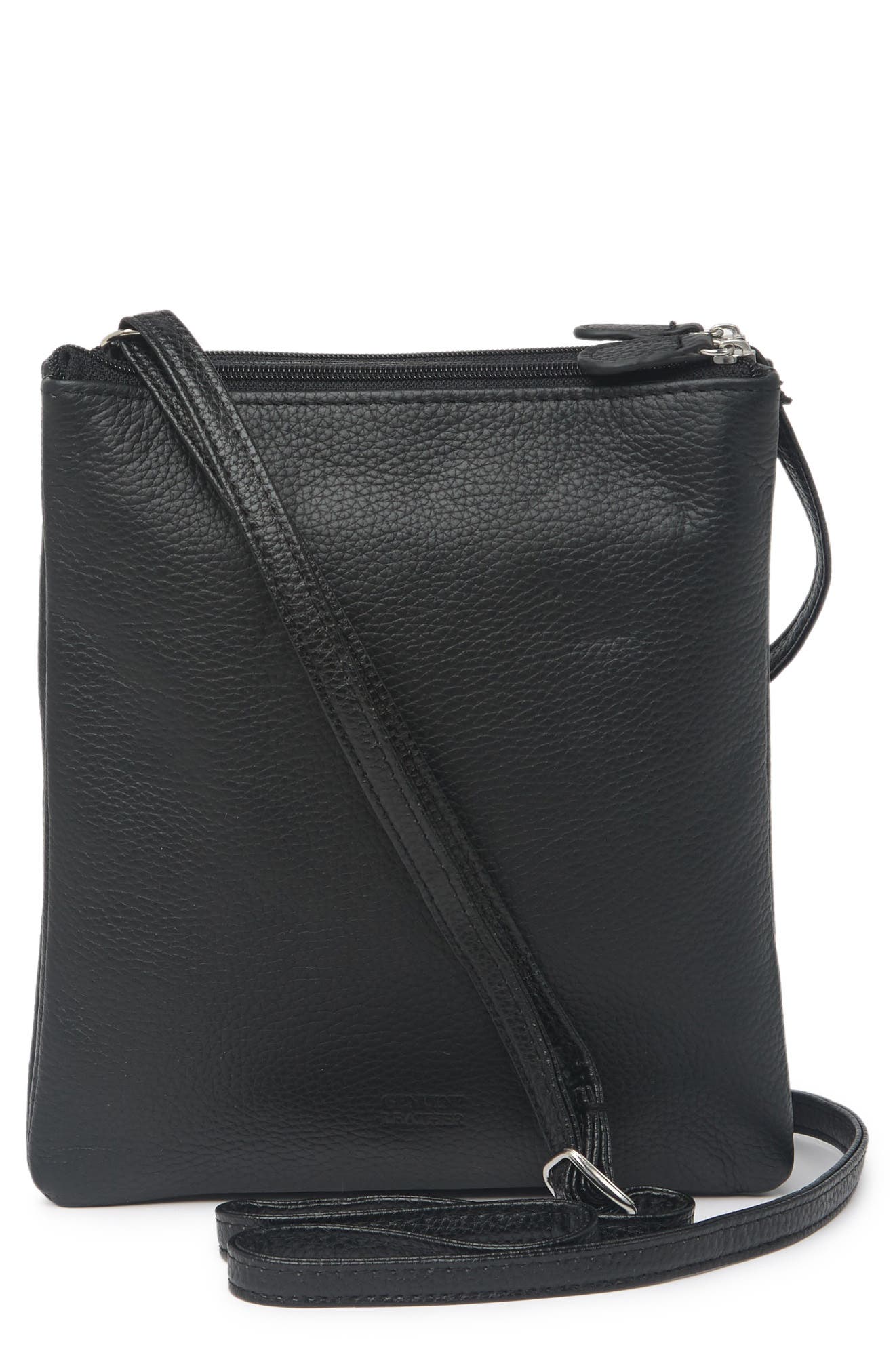 MUNDI SMALL LEATHER GOODS MUNDI Felicia Leather Crossbody Bag, Alternate, color, Black