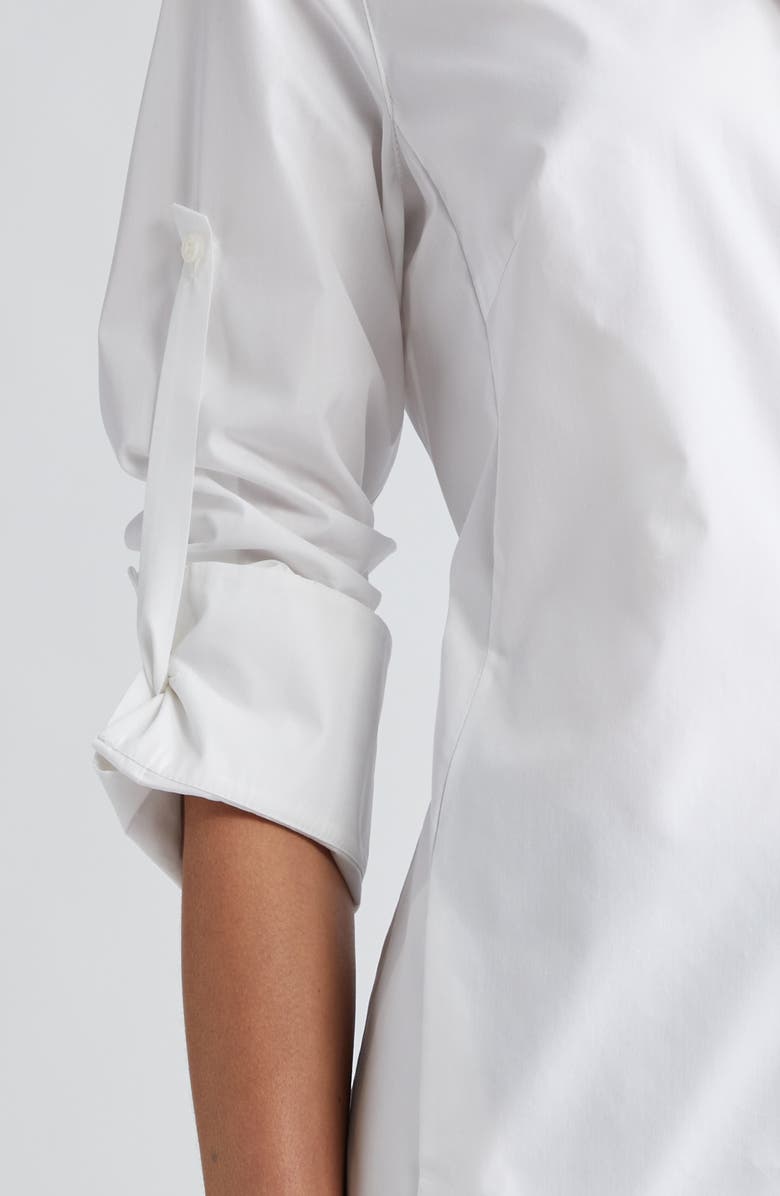 Akris Cotton & Silk Button-Up Tunic Shirt, Alternate, color, 