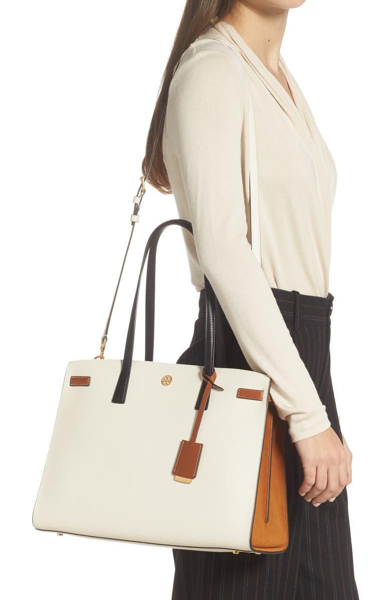 Tory Burch Walker Colorblock Leather Satchel, Alternate, color,