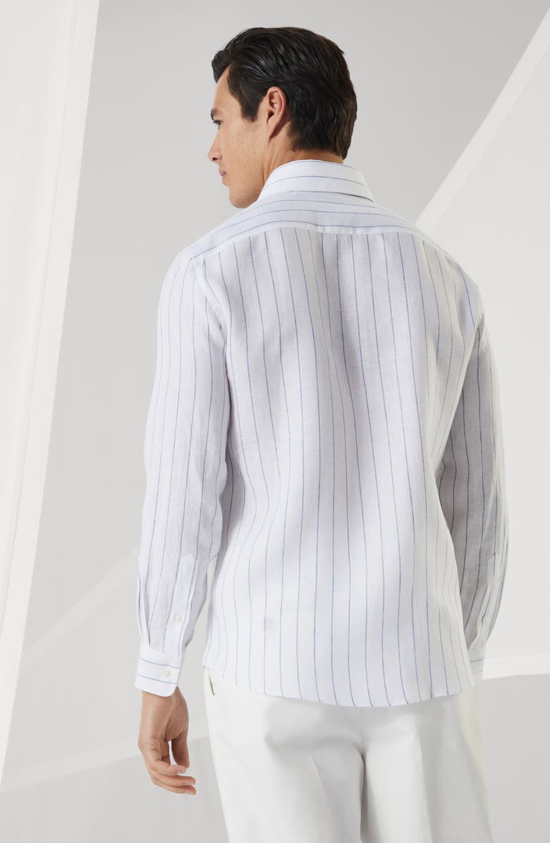 Brunello Cucinelli Chalk stripe shirt, Alternate, color, 
