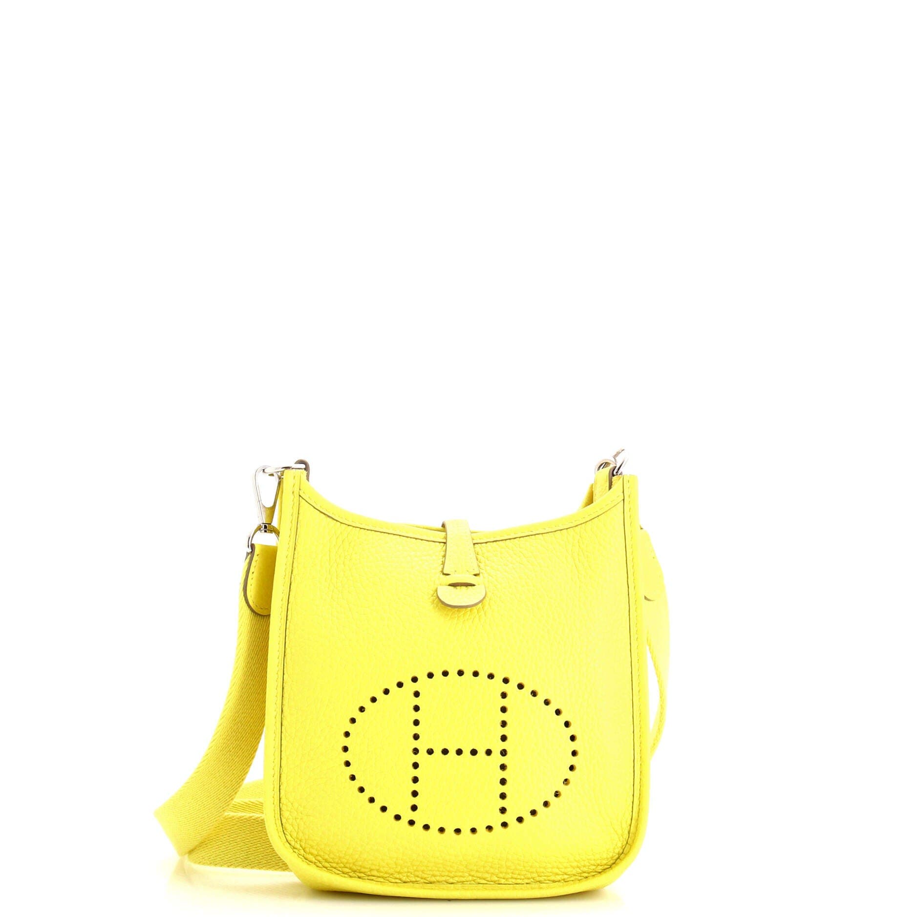 Pre-Owned Hermes Evelyne Bag Gen III Clemence TPM, Main, color, Lime