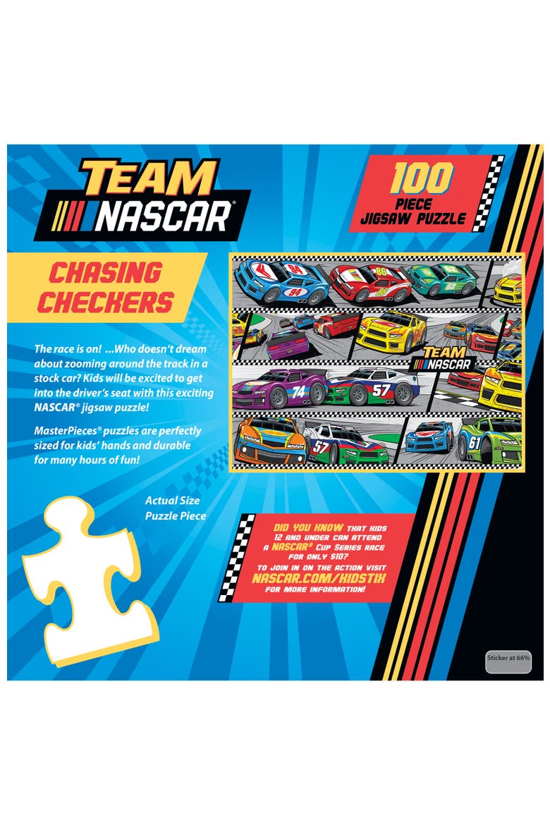 NASCAR Chasing Checkers 100 Piece Puzzle, Alternate, color, Multicolor