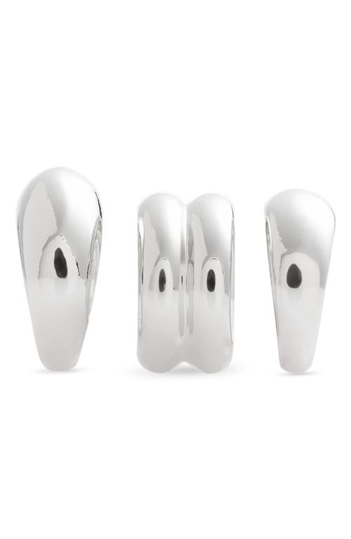 Open Edit Set Of 3 Domed Rings