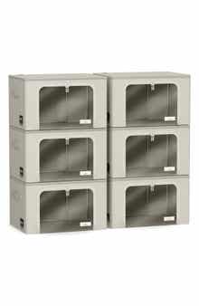 6-Pack Medium Foldable Storage Bins