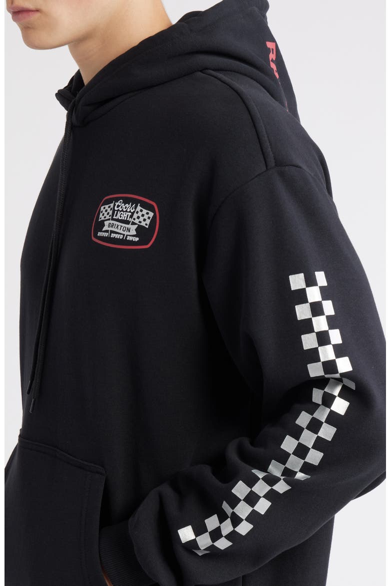 Coors Light® Pit Stop Graphic Hoodie, Alternate, color, BLACK