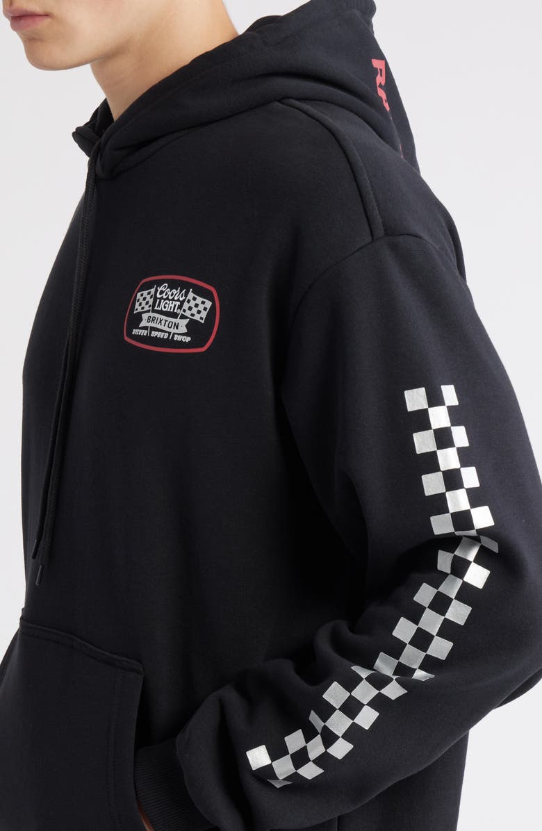 Brixton Coors Light<sup>®</sup> Pit Stop Graphic Hoodie, Alternate, color, Black