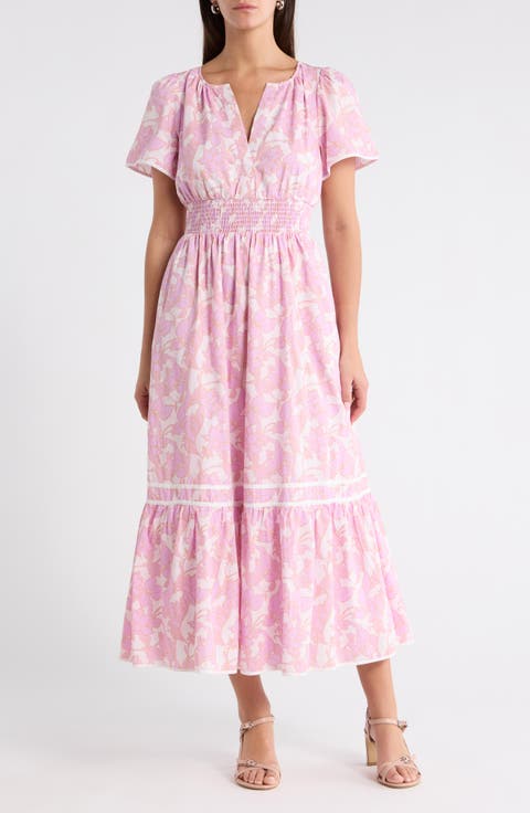 Punta Alta Ordy Smocked Midi Dress