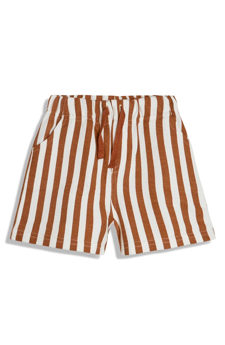 JOJO MAMAN BEBE Graphic T-Shirt & Stripe Shorts Set, Alternate, color, Ecru