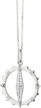 Monica Rich Kosann Compass Sterling Silver Pendant Necklace