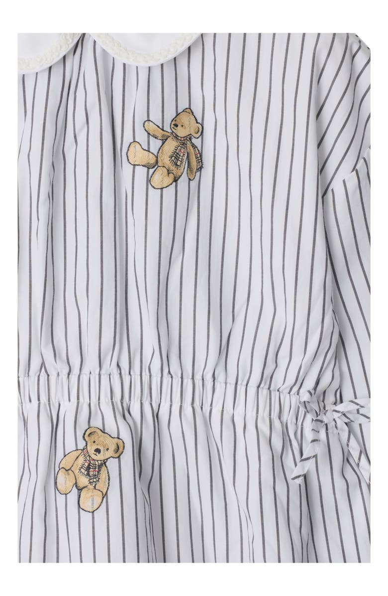 Burberry Thomas Bear Striped Cotton Dress, Alternate, color, 
