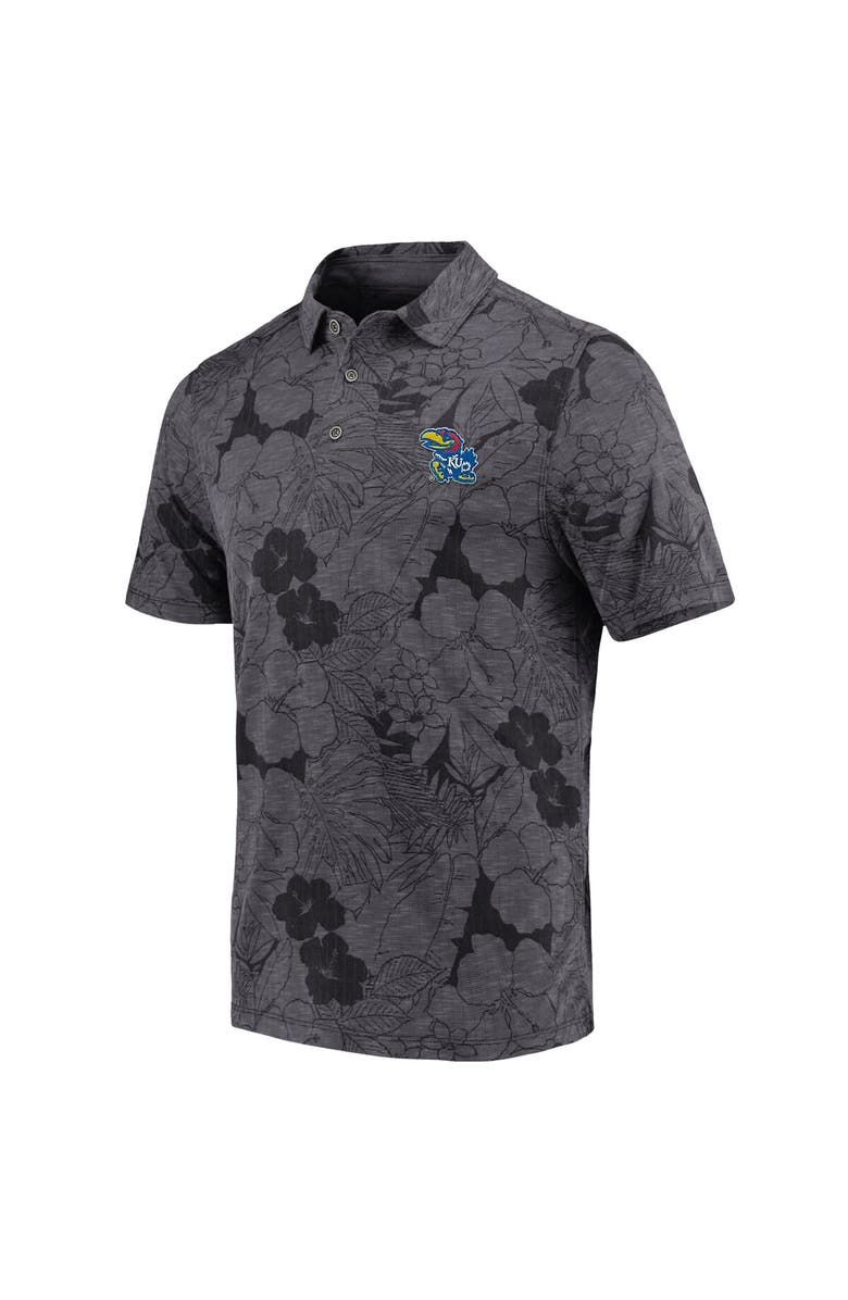 Tommy Bahama Men's Tommy Bahama Black Kansas Jayhawks Miramar Blooms Polo, Alternate, color, Black