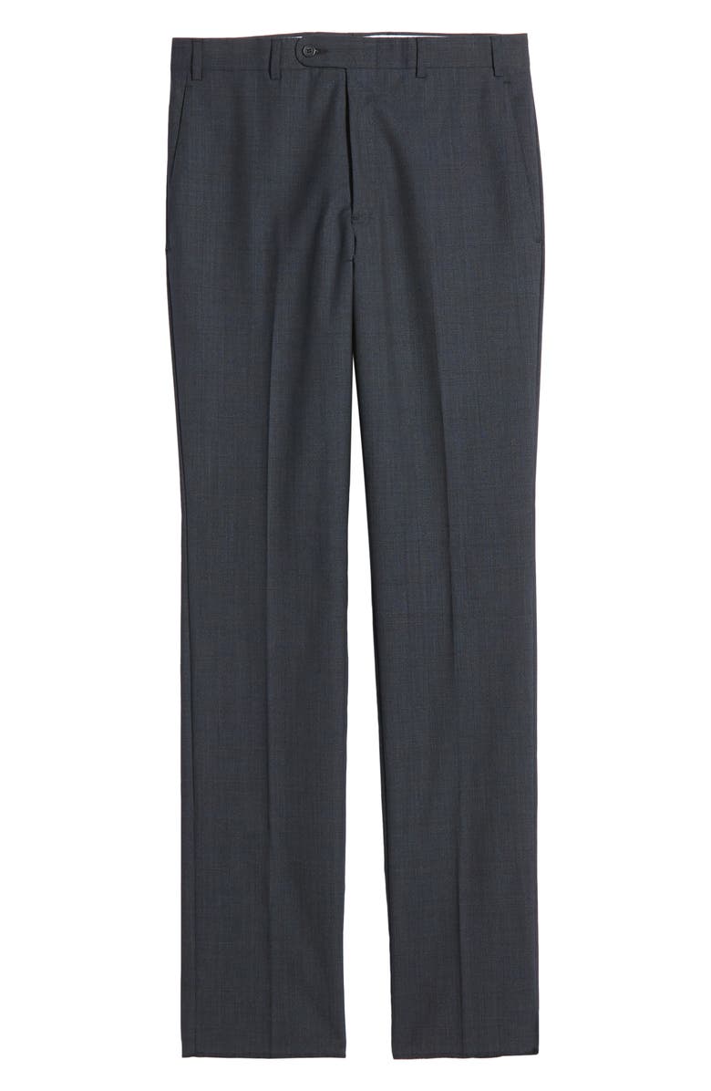 John W. Nordstrom<sup>®</sup> Torino Flat Front Glen Plaid Wool Pants, Alternate, color, 