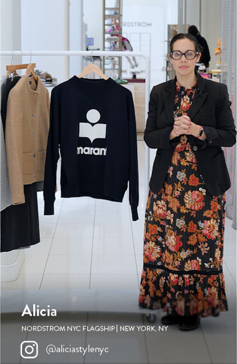 Moby Flocked Logo Graphic Sweatshirt, sales video thumbnail