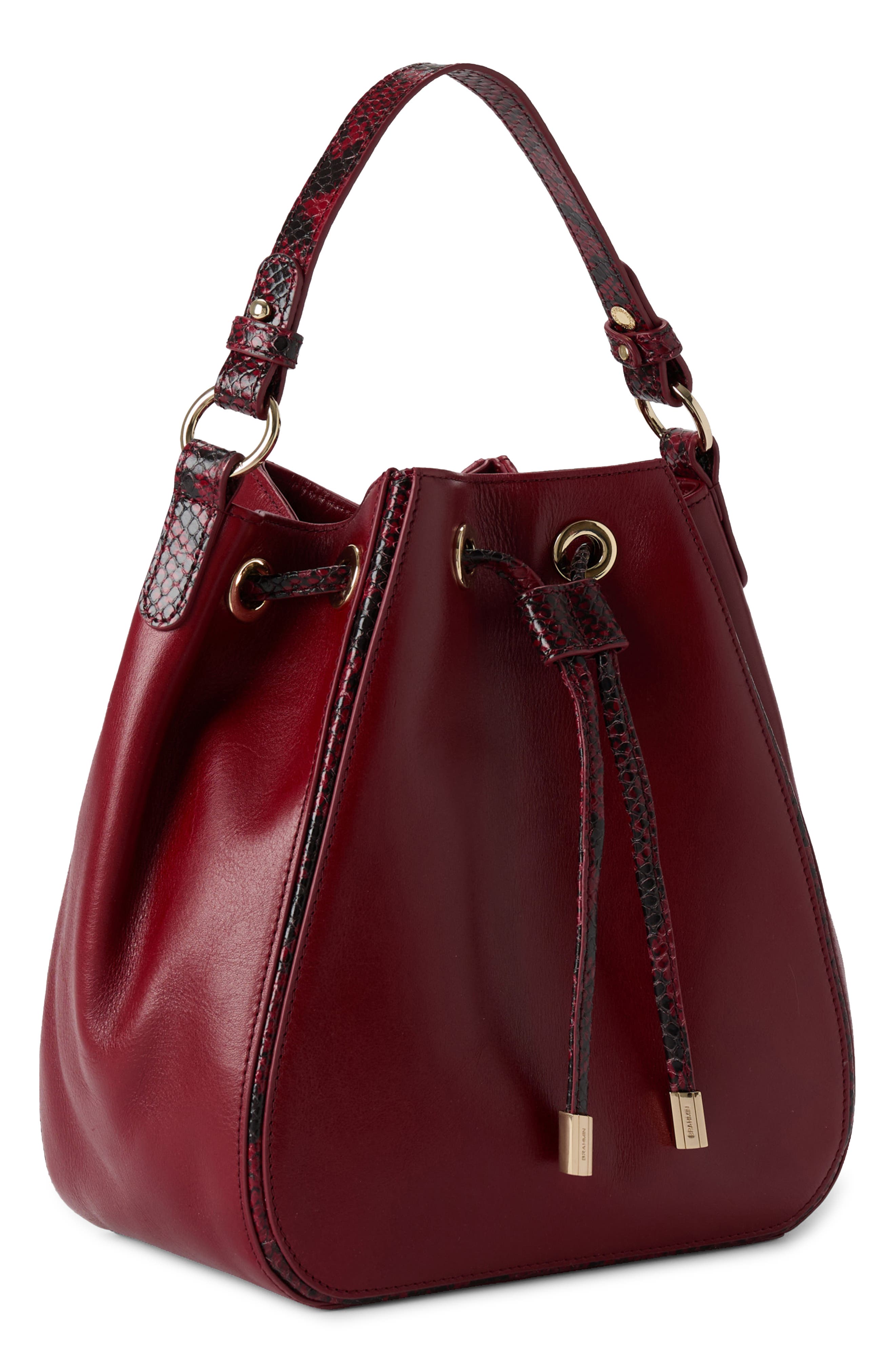 Brahmin Melinda Leather Bucket Bag, Alternate, color, 