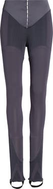 Jean Paul Gaultier Jersey & Rib Stirrup Leggings