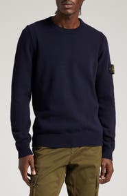 Stone Island Compass Logo Wool Blend Sweater