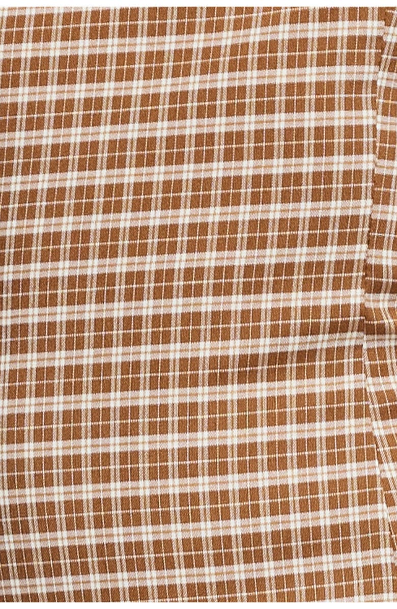 LIONESS Yves Plaid Minidress, Alternate, color, Chocolate Check