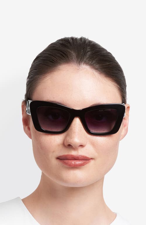 Marc Jacobs 52mm Cat Eye Sunglasses In Black