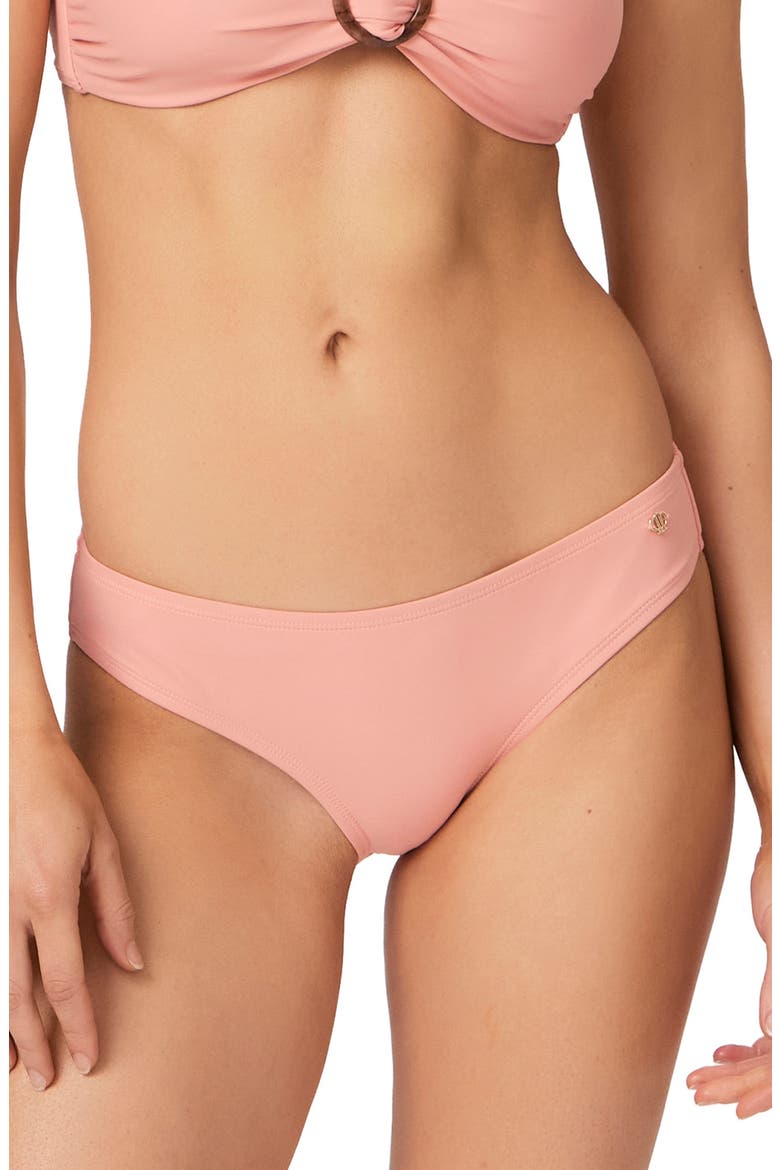 Sherrie Hipster Bikini Bottoms, Main, color, PEACH SUEDE