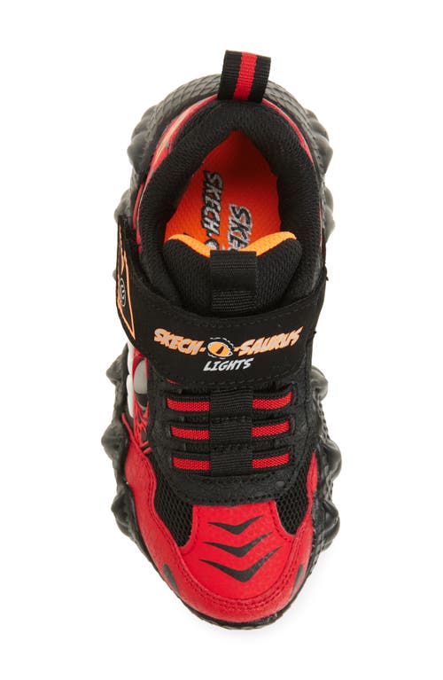 Skechers Kids' Skech-o-saurus Light-up Sneaker In Red/black