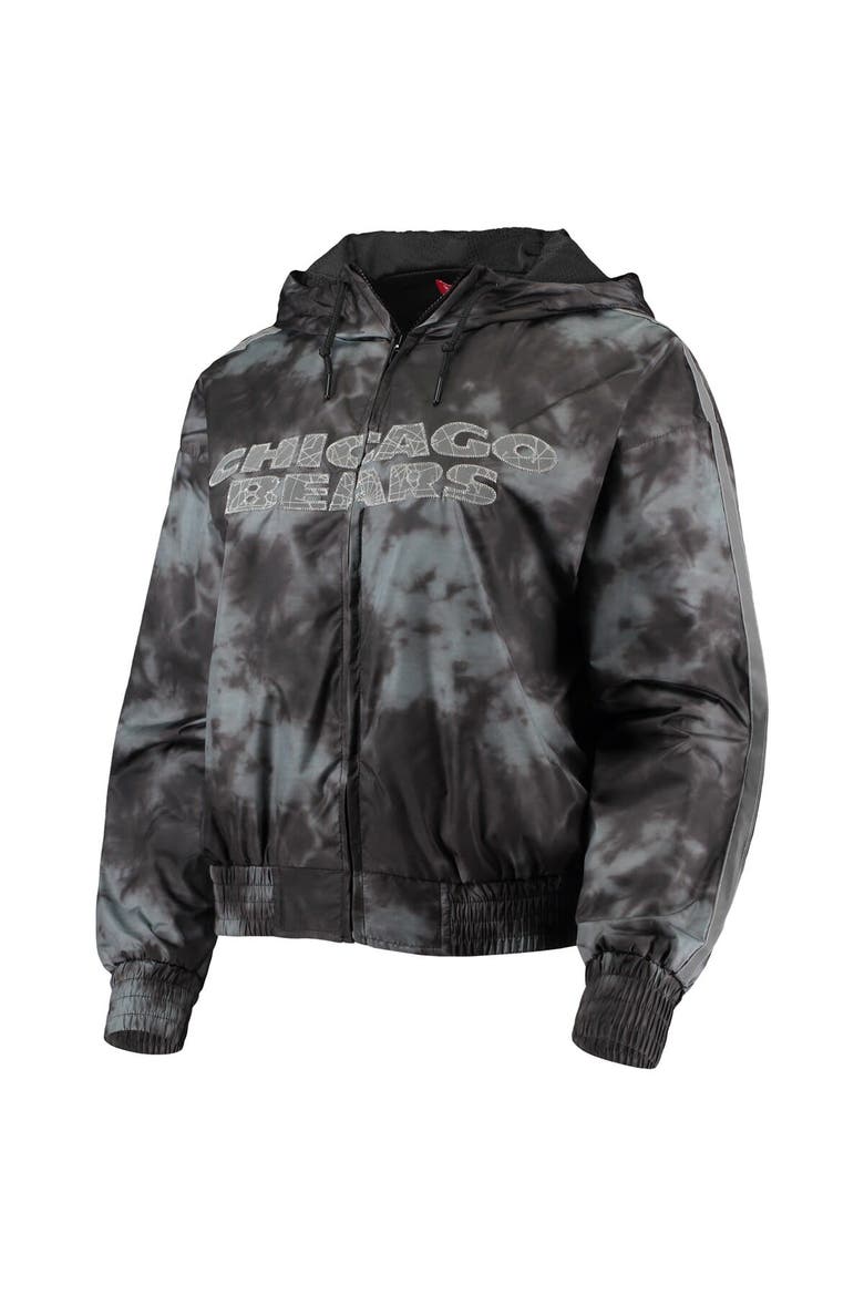 Women's Mitchell & Ness Black Chicago Bears Galaxy Full-Zip Windbreaker Hoodie Jacket, Alternate, color, Black