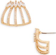 NORDSTROM RACK CZ Pavé Caged Huggie Earrings