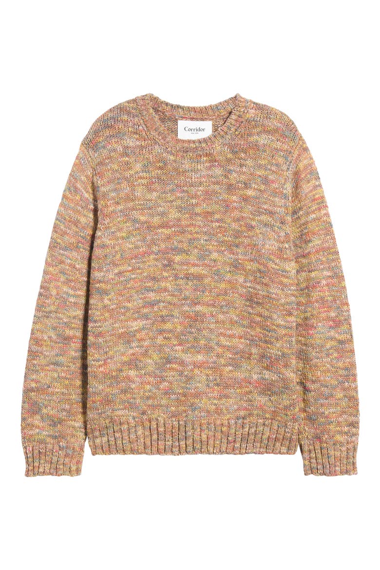 Shenandoah Space Dye Crewneck Sweater, Main, color, BEIGE MULTI