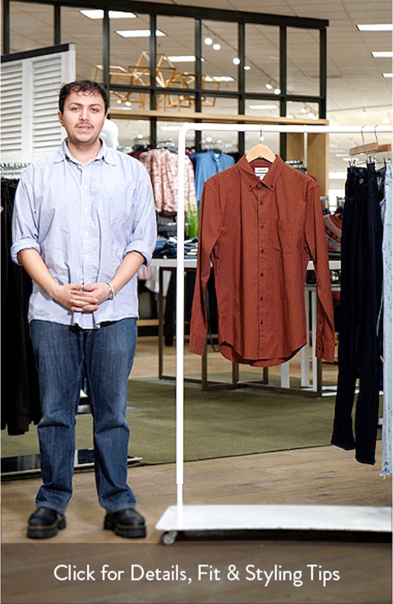 Everyday Slim Fit Check Stretch Cotton Button-Down Shirt, sales video thumbnail