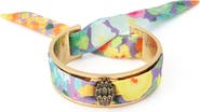 Kurt Geiger London Floral Fabric Tie Cuff Bracelet