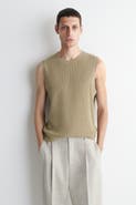 COS Cable-knit Cotton-linen Tank Top