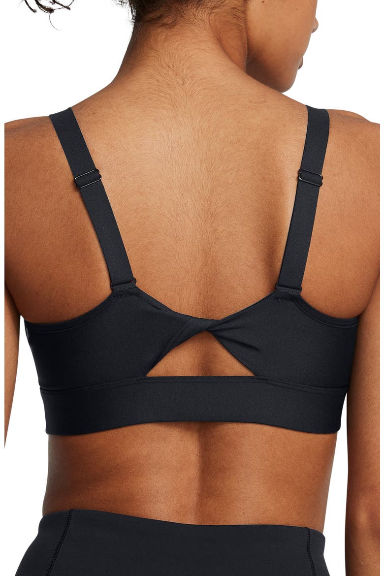 Continuum Twist Mid Support Sports Bra, Alternate, color, BLK