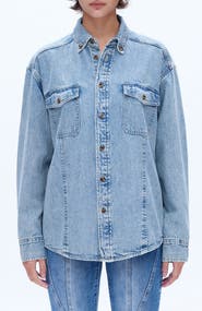 Bayeas Oversize Denim Button-Up Shirt