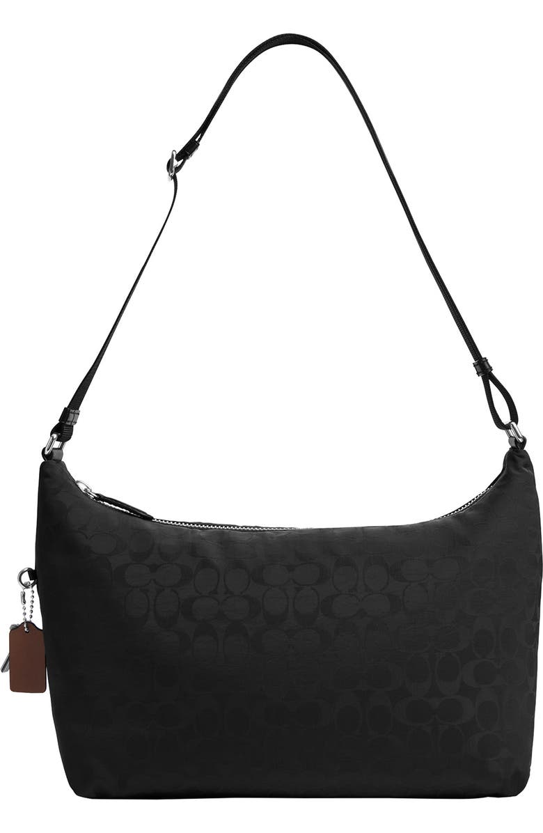 COACH Leo Signature Nylon Crossbody Bag, Alternate, color, Black